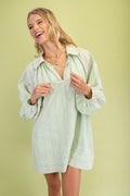 The Sage Shift - Puff Sleeve Mini Dress