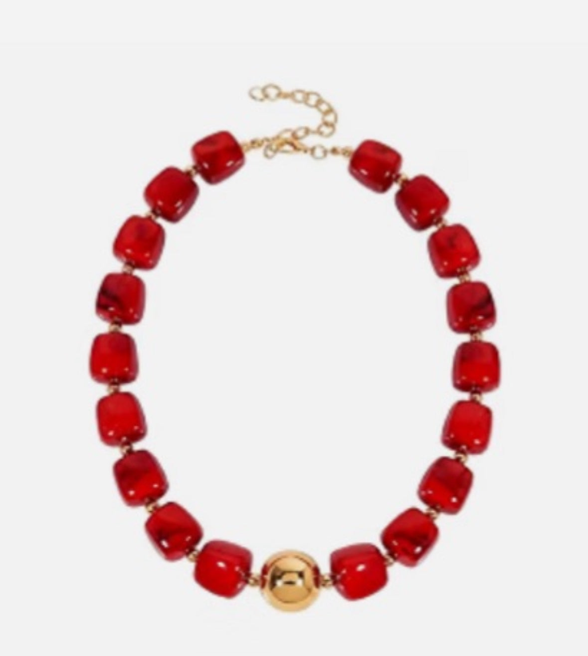 Solid color & one gold bead necklace