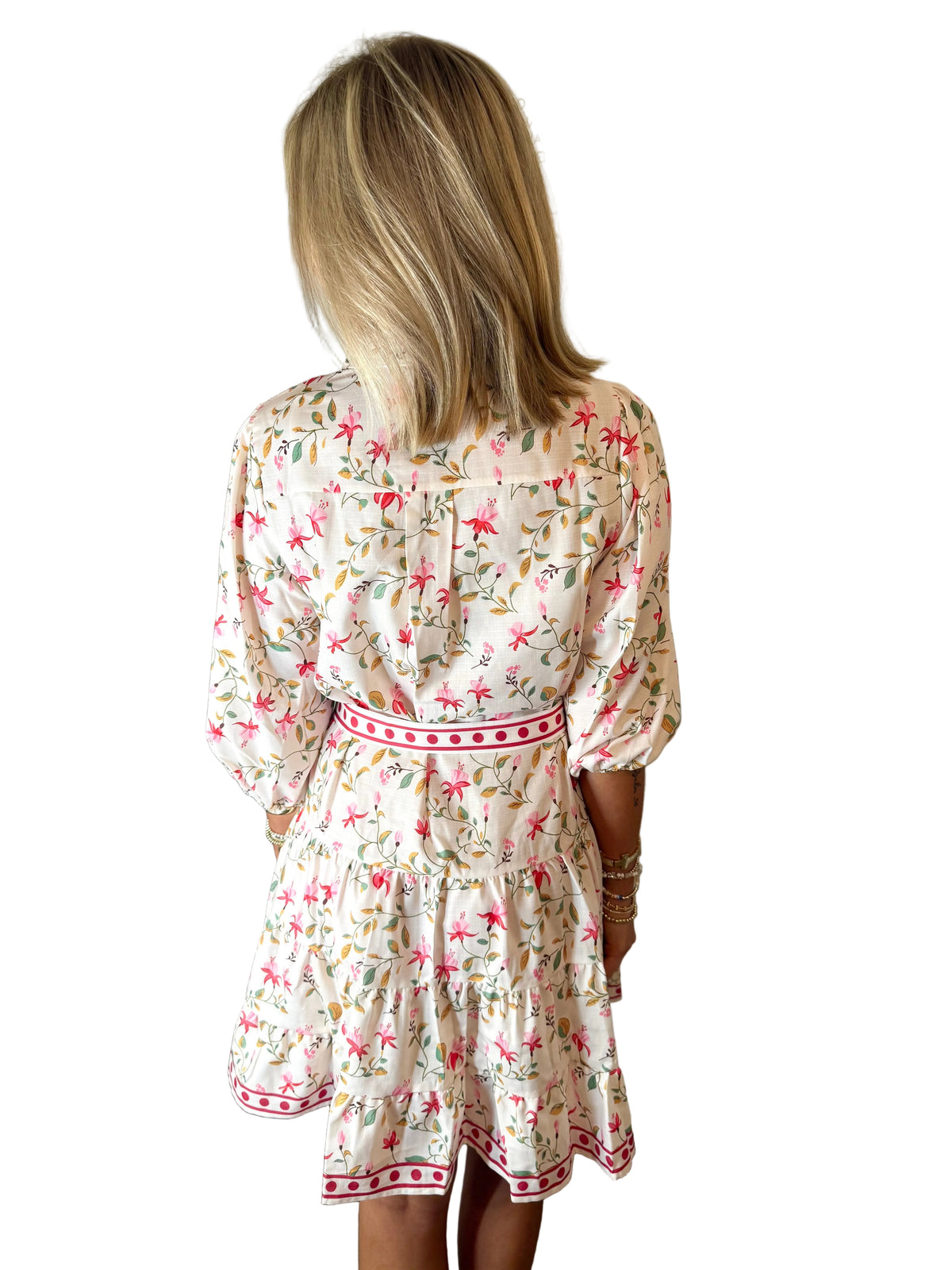 The Garden Party Mini - Floral Belted Dress