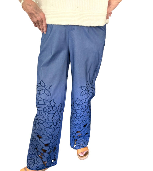 High Waist Hydrangea Pant
